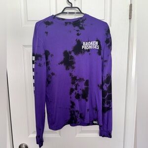 SALE‼️ Broken Promises Purple Punch Tie Dye Long Sleeve T-Shirt - streetwear